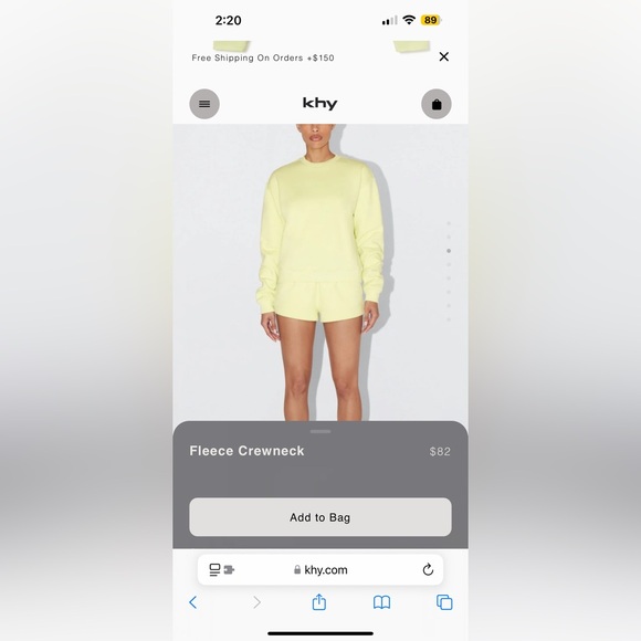 Khy fleece Crewneck - Limoncello - Picture 3 of 5